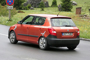 Skoda Fabia. Facelift. Spy. Rear