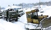 Транскавказская магистраль закрыта для грузовиков из-за снега