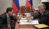 Мэр Москвы Сергей Собянин на встрече с президентом РФ Дмитрием Медведевым