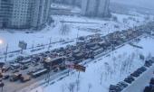 Снегопад и туман парализовали движение в Москве