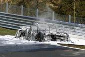 Спорт-кар Audi RS8 сгорел во время испытаний